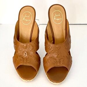 JACK ROGERS brown sandal wedge size US 9.5